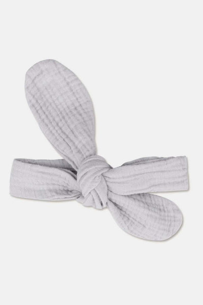 Gauze baby bow hairband - Soft grey - 3-24M - Hair Accessories