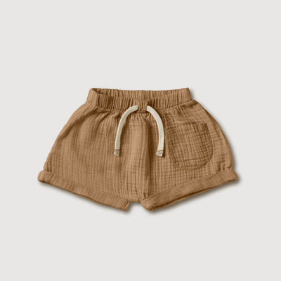Gauze Baby Shorts - Bronze - Shorts