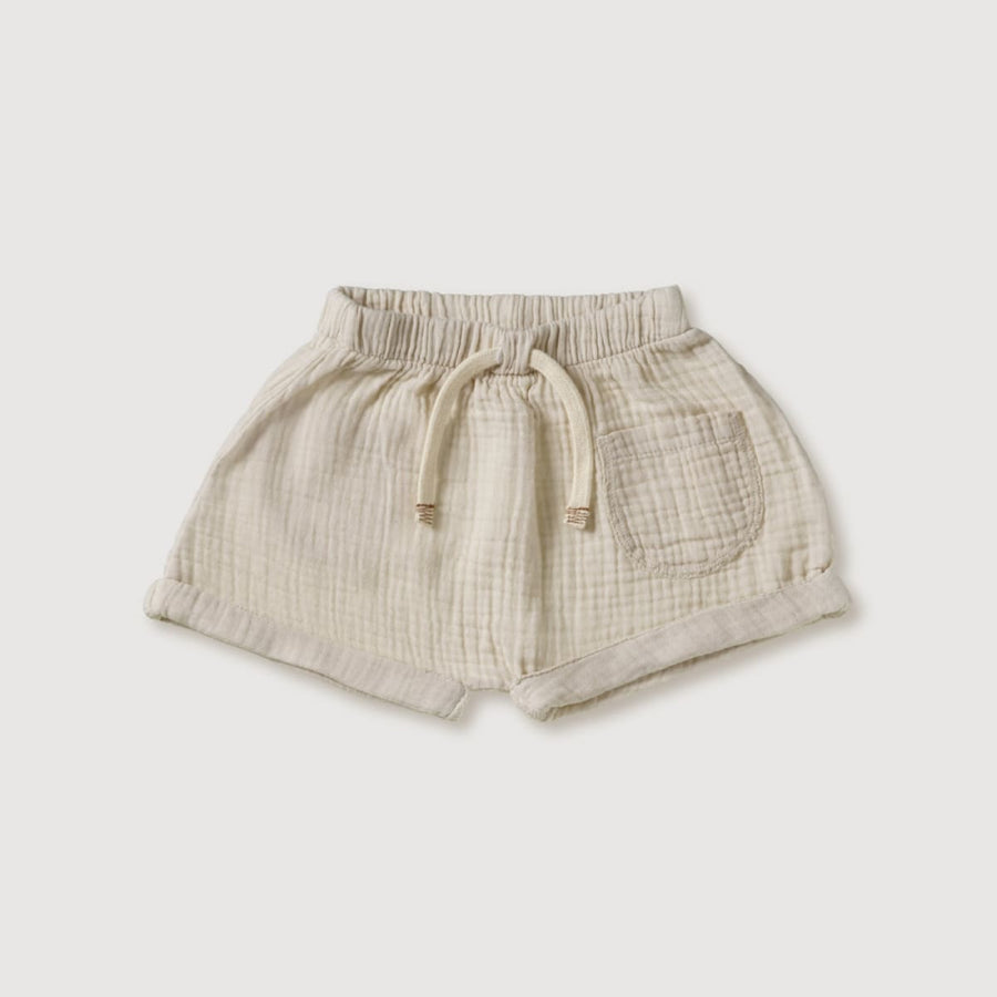 Gauze Baby Shorts - Stone - Shorts