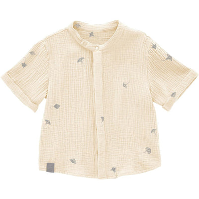Gauze Button Up Shirt - Cream - Button Down Shirt