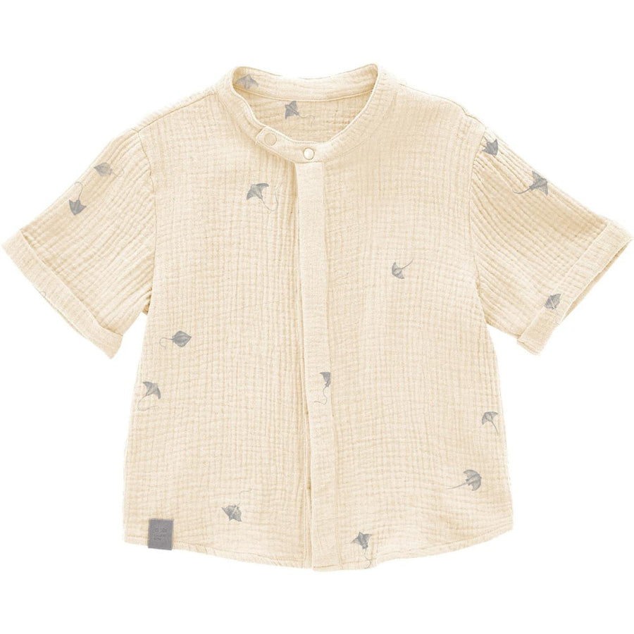 Gauze Button Up Shirt - Cream - Button Down Shirt