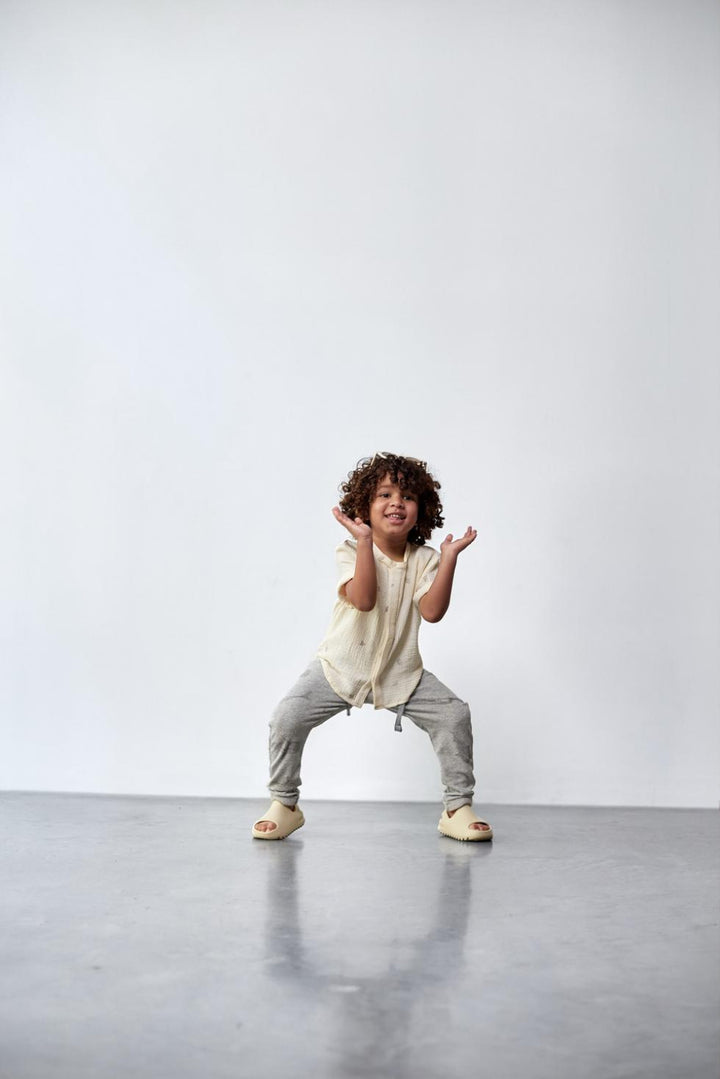 Gauze Button Up Shirt - Cream - Button Down Shirt