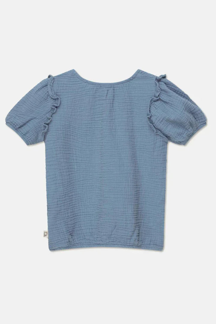 Gauze Crop Top - Sky Blue - 8Y - Crop Top