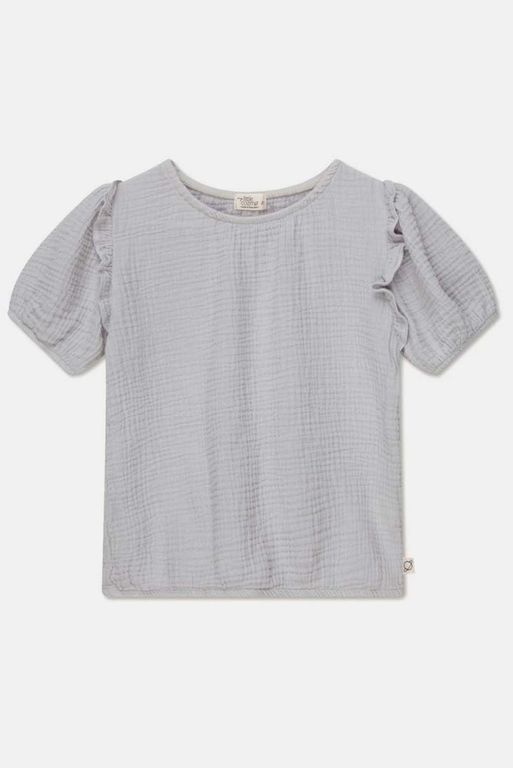 Gauze crop top - Soft grey - 8Y - Crop Top
