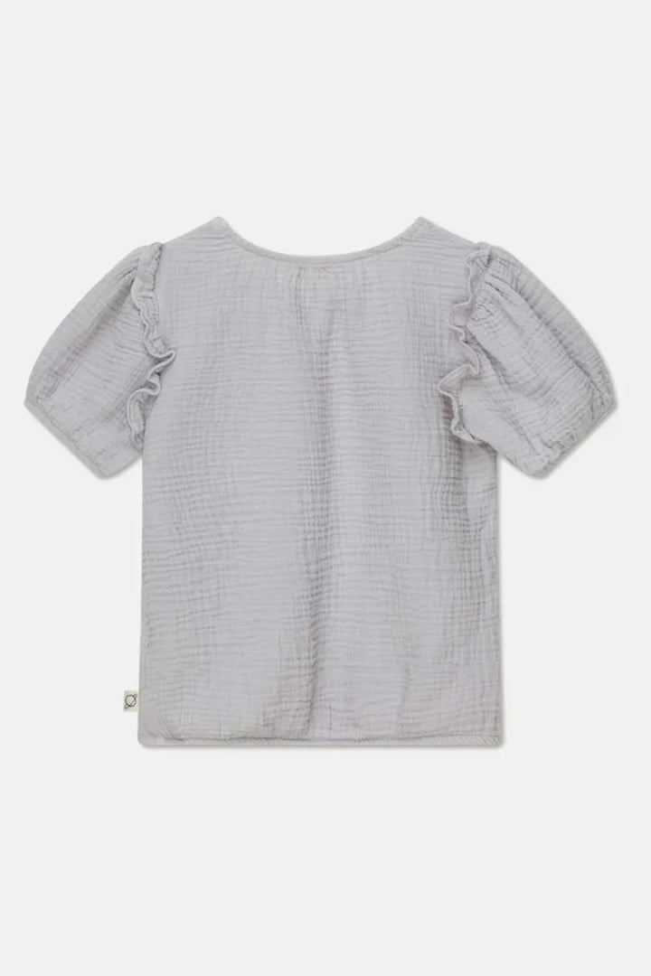 Gauze crop top - Soft grey - 8Y - Crop Top