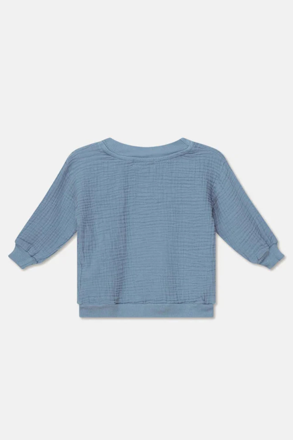 Gauze embroidered baby shirt - Sky blue - Shirt