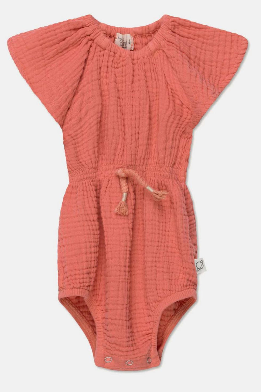 Gauze flutter baby romper - Coral - 3M - Romper