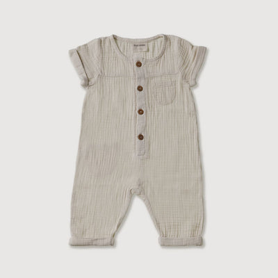 Gauze Jumpsuit - Stone - Jumpsuit