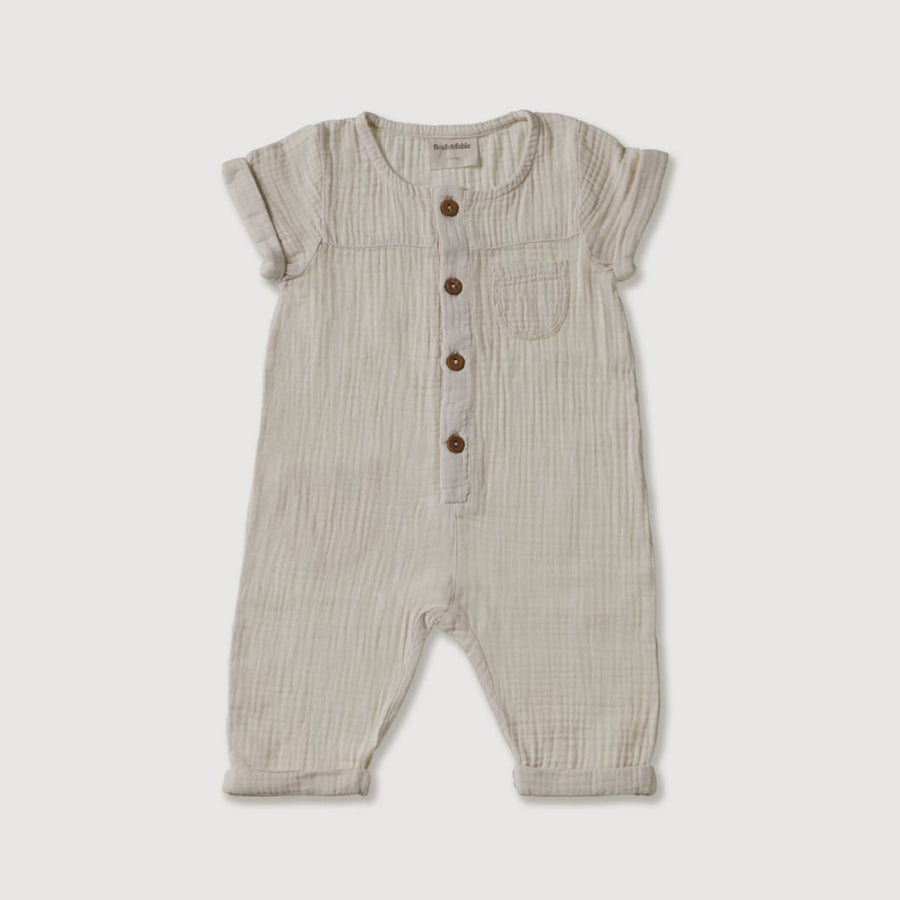 Gauze Jumpsuit - Stone - Jumpsuit