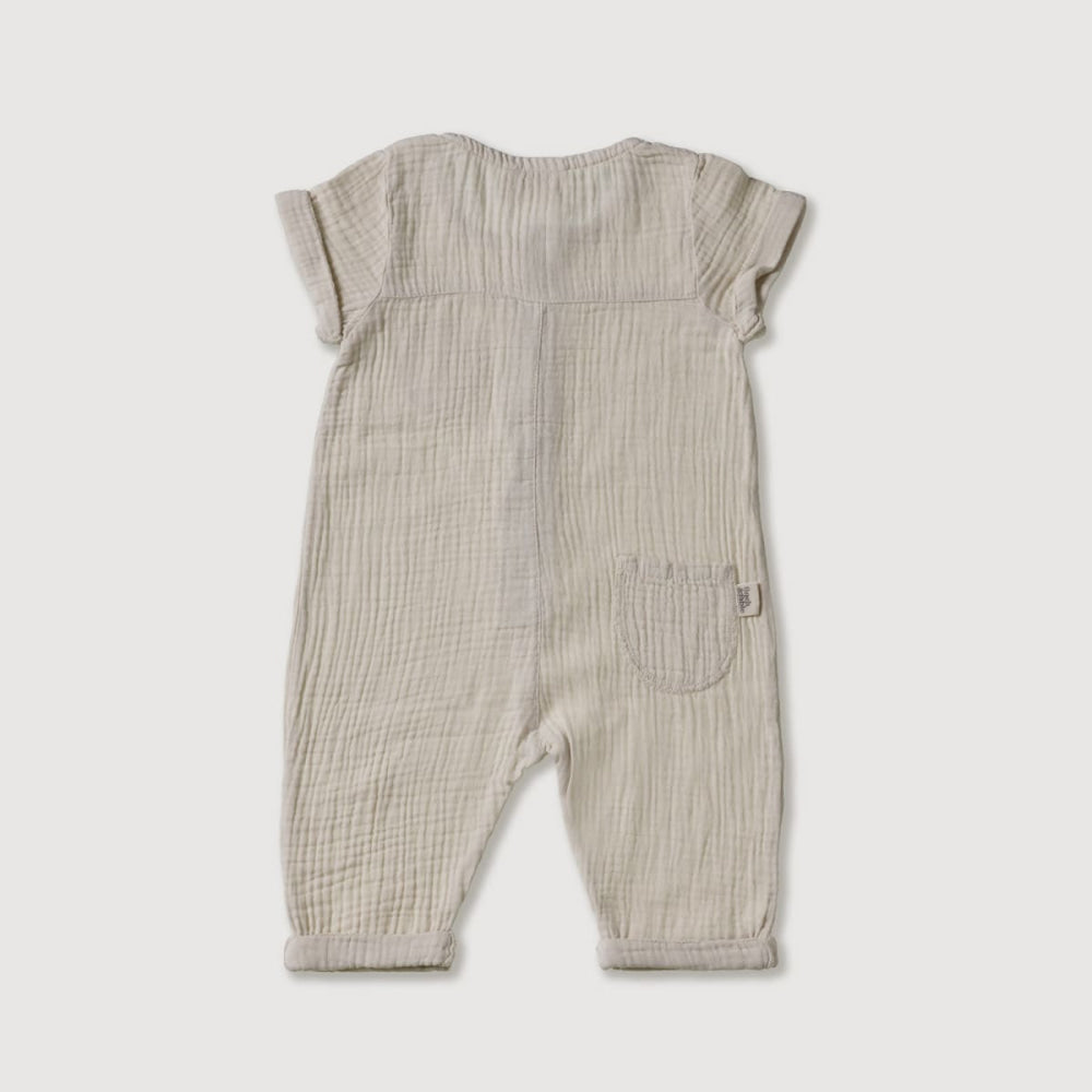 Gauze Jumpsuit - Stone - Jumpsuit
