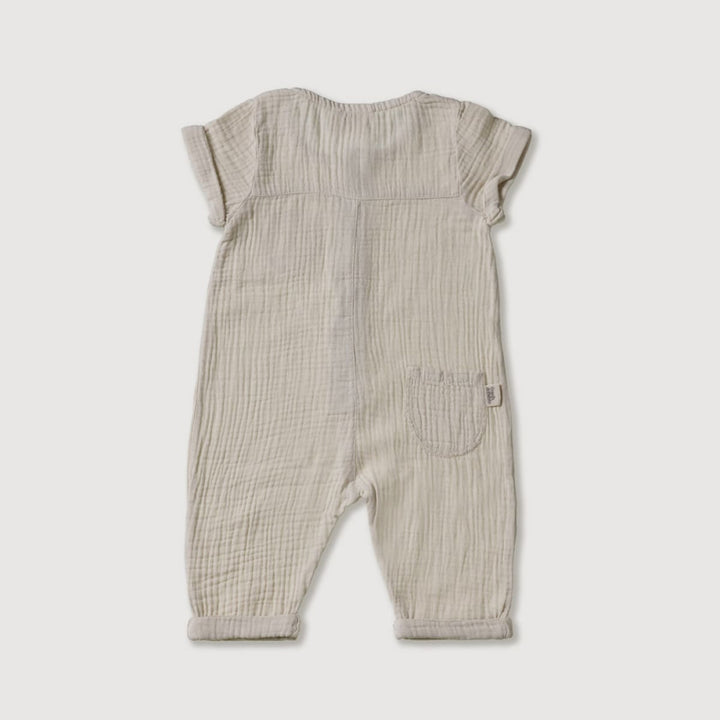 Gauze Jumpsuit - Stone - Jumpsuit