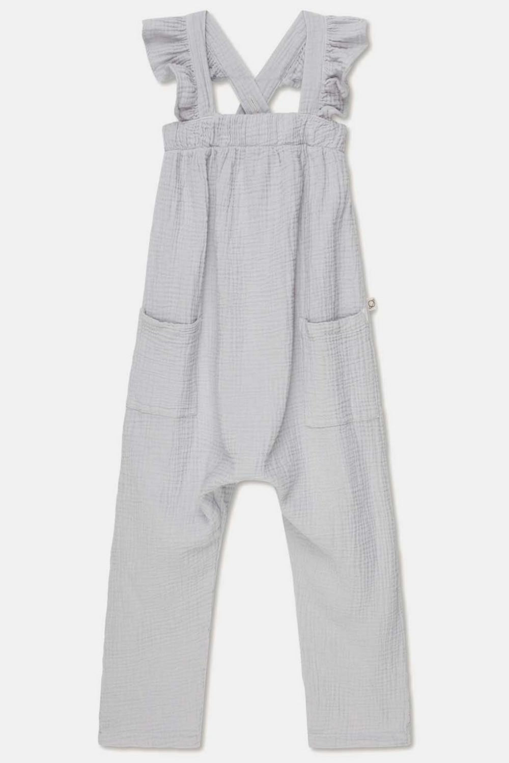 Gauze ruffle overalls - Soft grey - Jumpsuit