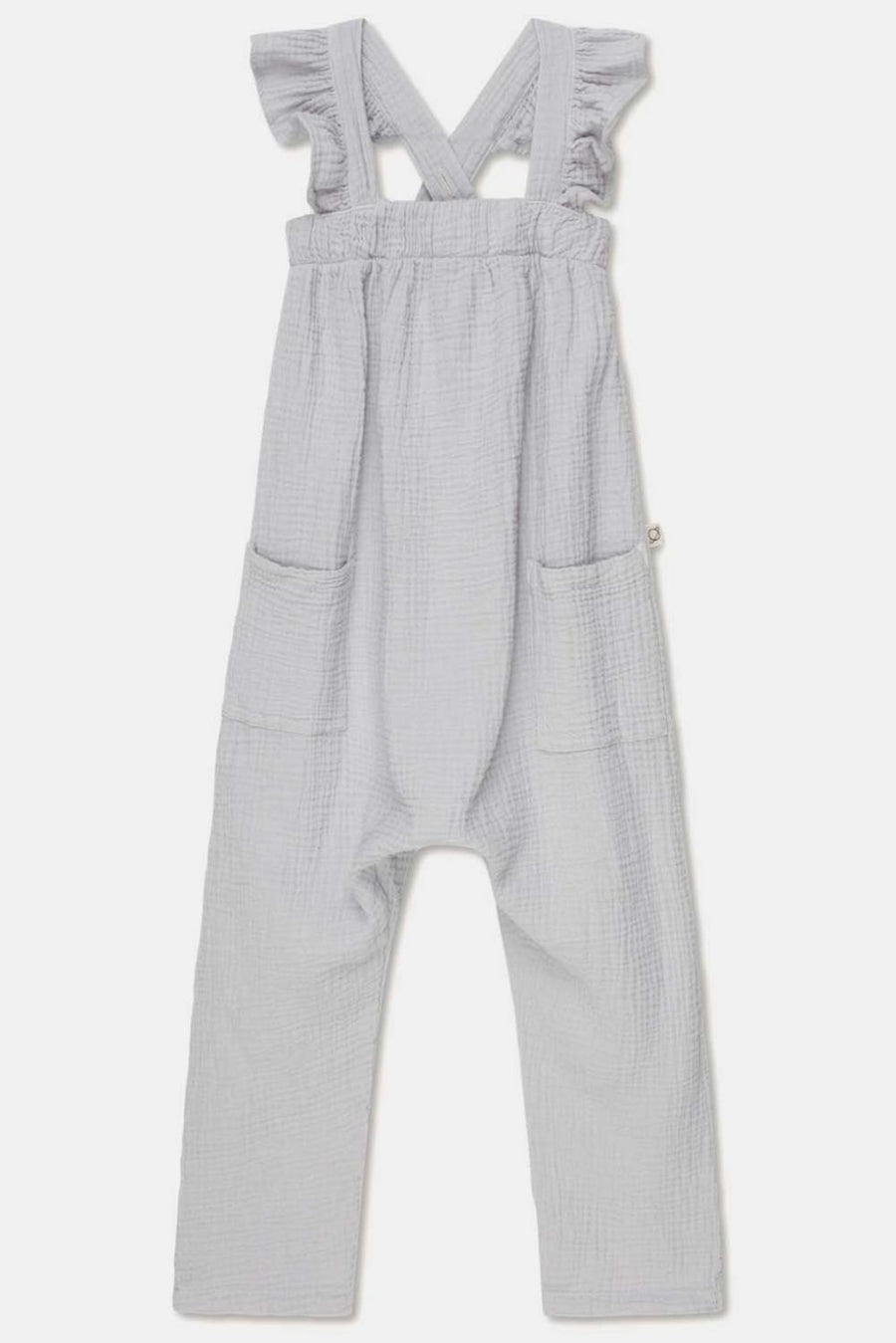 Gauze ruffle overalls - Soft grey - Jumpsuit