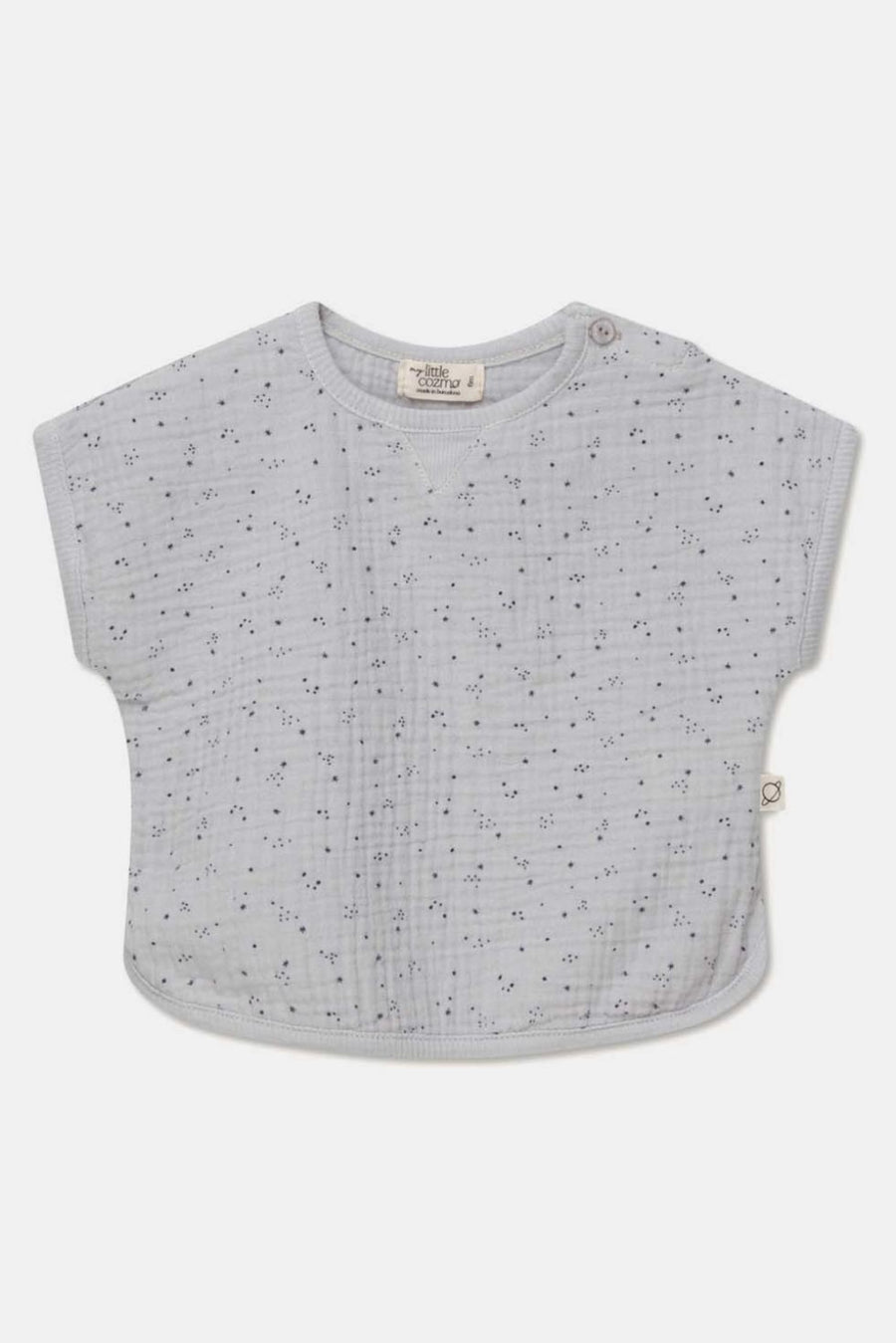 Gauze star-print baby top - Soft grey - Shirt