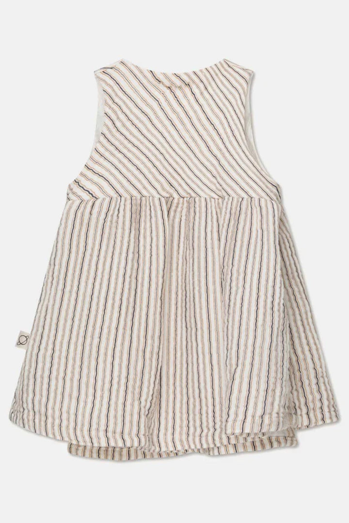 Gauze stripe wrap baby dress - Ivory - 6M - Dresses