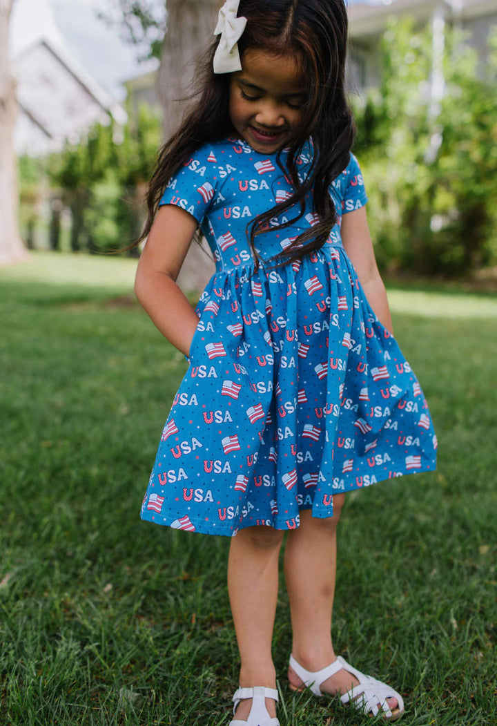 Day Dress - Blue Usa