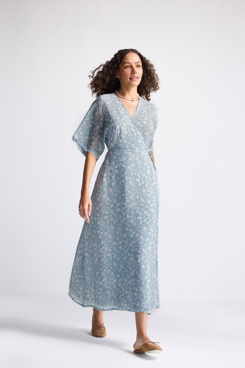 Maxi Wrap Dress - Floral Poetry