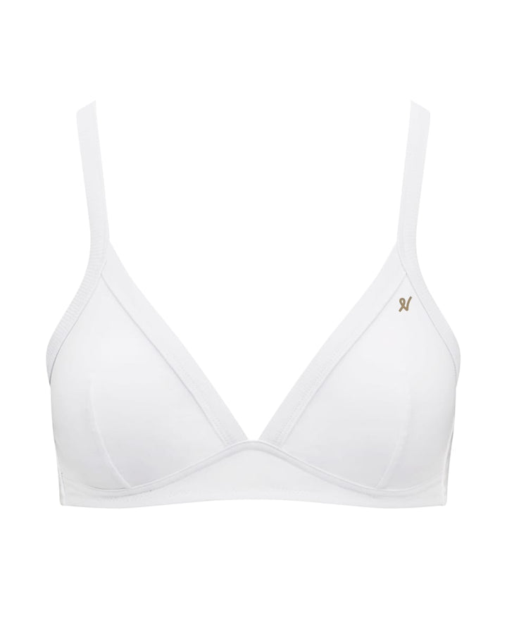 The Organic Cotton Easy Does It Bralette - Cotton White