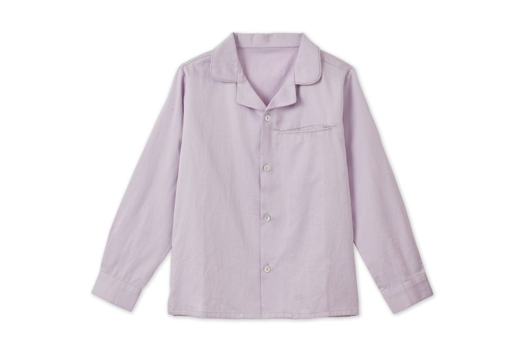 LS Organic Cotton Woven Collared Shirt - Lavender