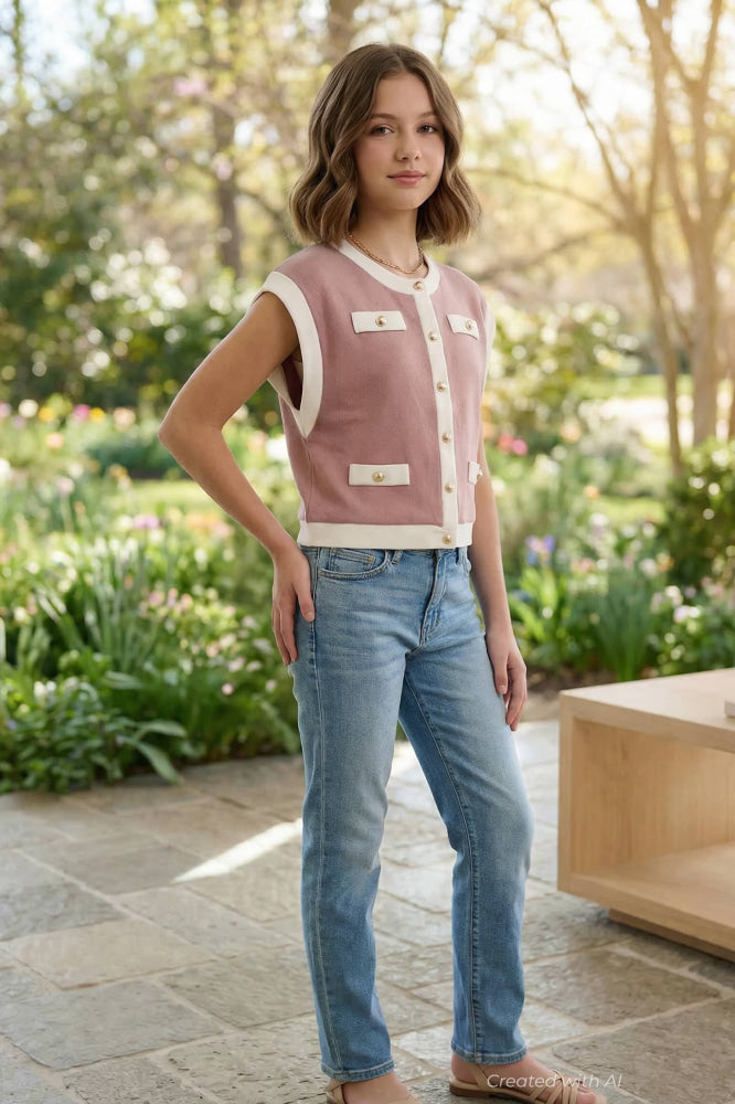 GEDENA Cardigan - Pink - Cardigan