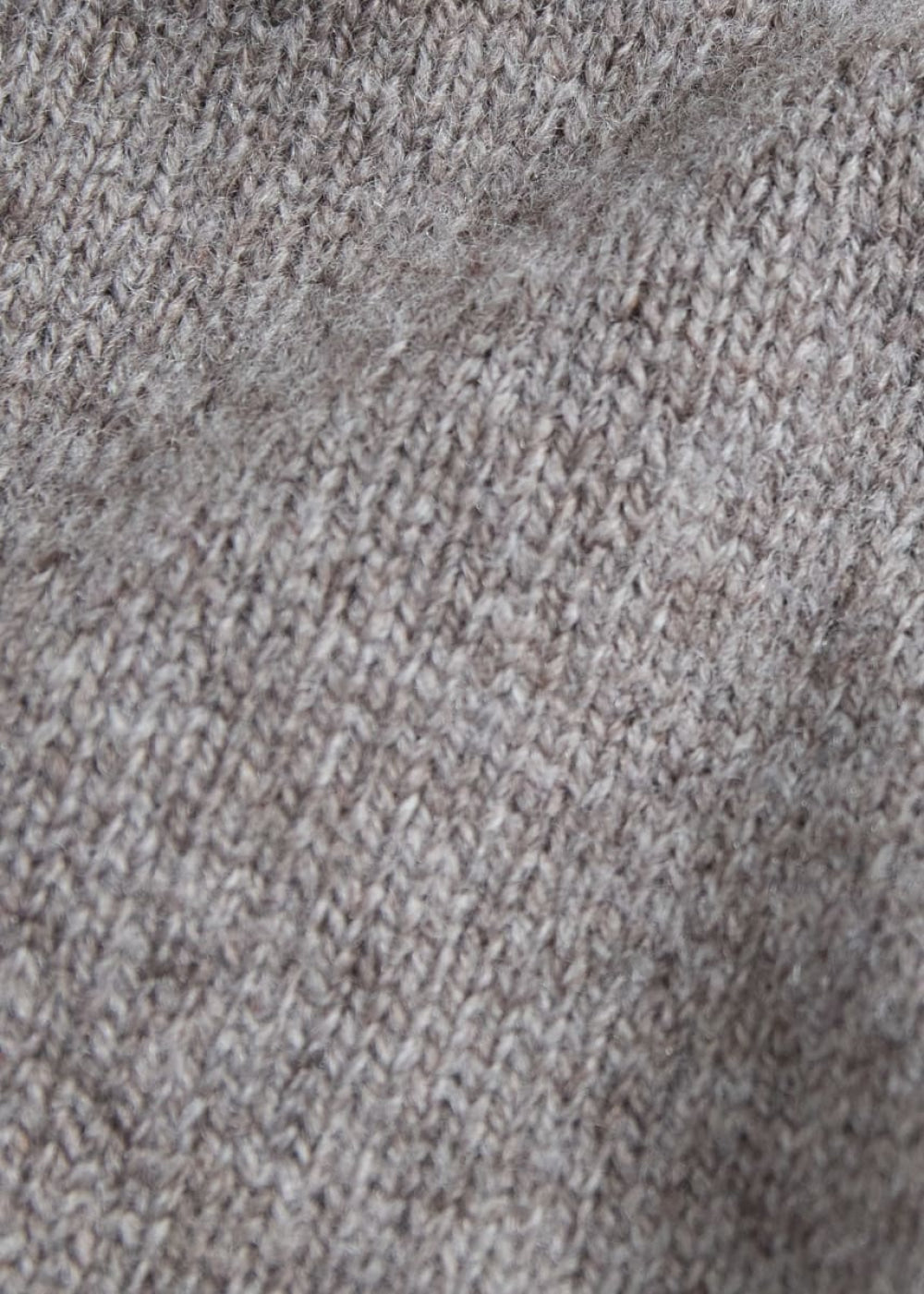 Geelong Wool Button Neck Pullover - Taupe - Pullover