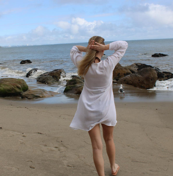 Gemma Dress - White - Cover-up