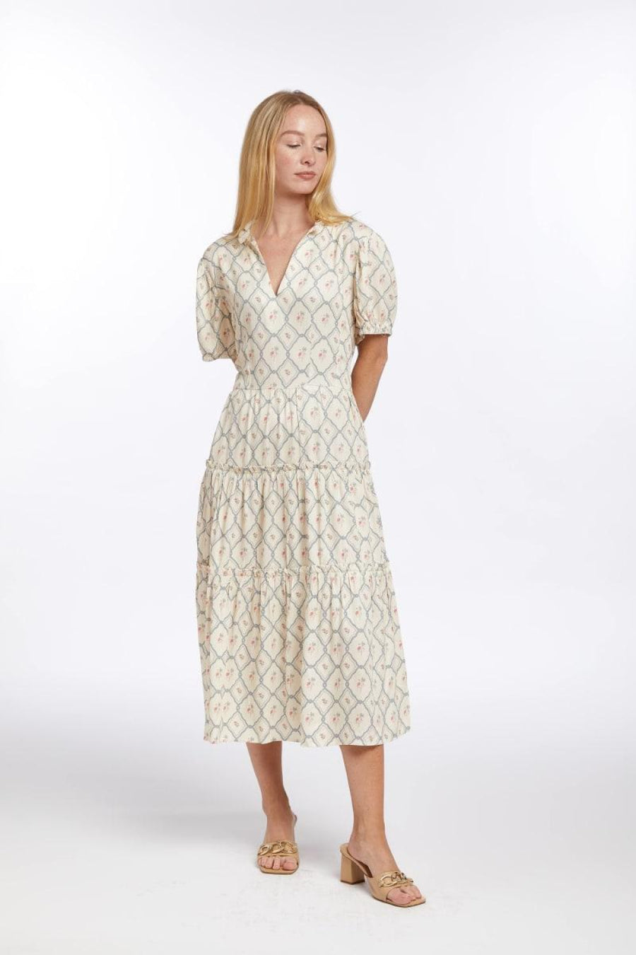 Georgette Dress - Floral Lace - Dresses