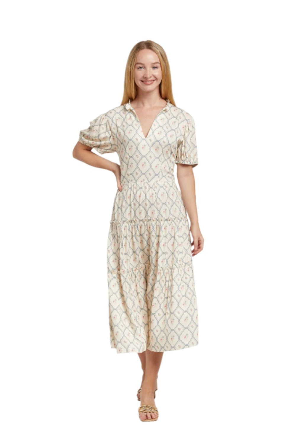 Georgette Dress - Floral Lace - Dresses
