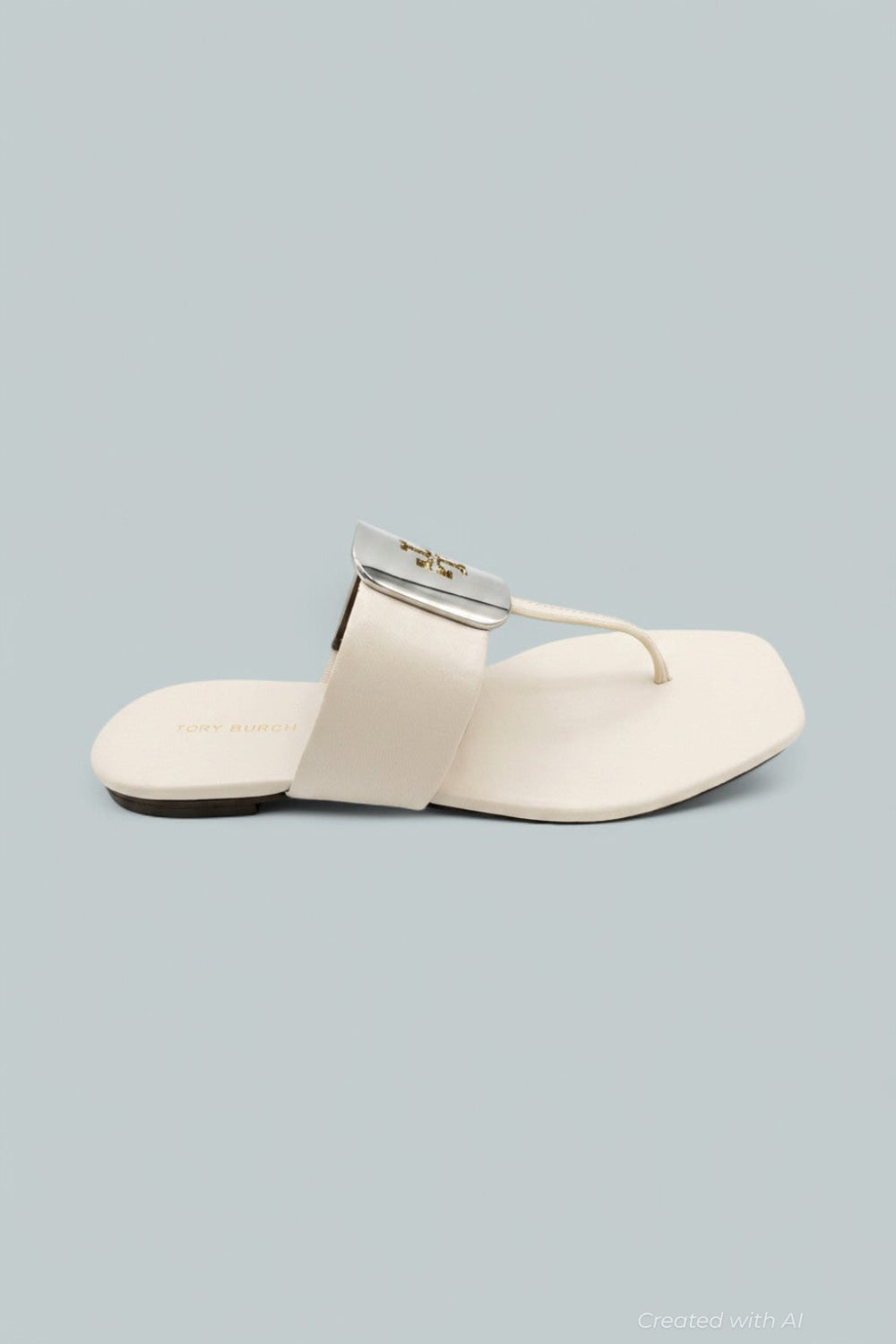 Georgia Slip On Thong Sandals - Light Cream - 6 - Sandals