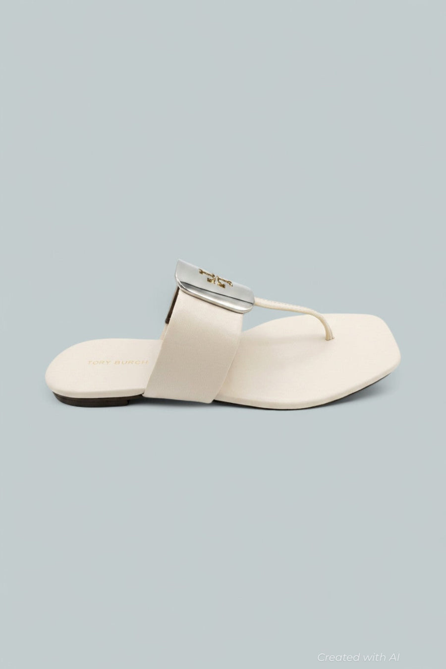 Georgia Slip On Thong Sandals - Light Cream - 6 - Sandals