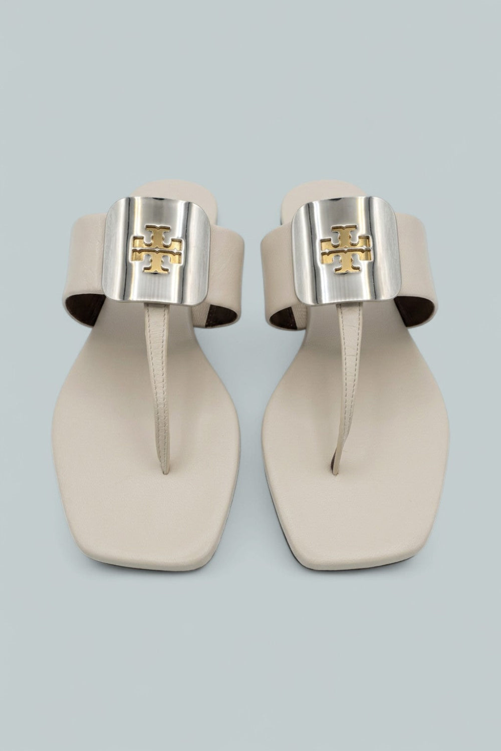Georgia Slip On Thong Sandals - Light Cream - 6 - Sandals