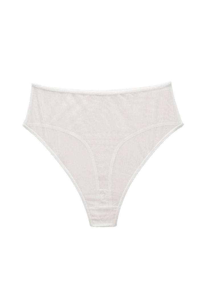 Georgie High Thong - White - FINAL SALE - Underwear