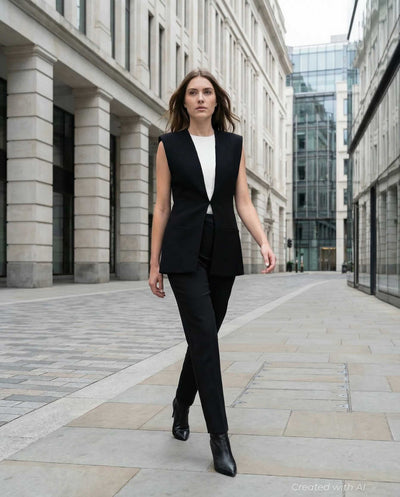 Gertrude Vest - Black - Vest