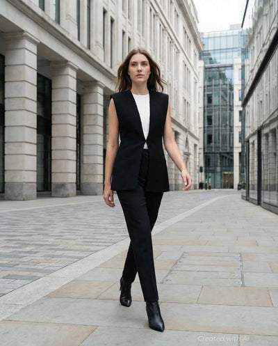Gertrude Vest - Black - Vest