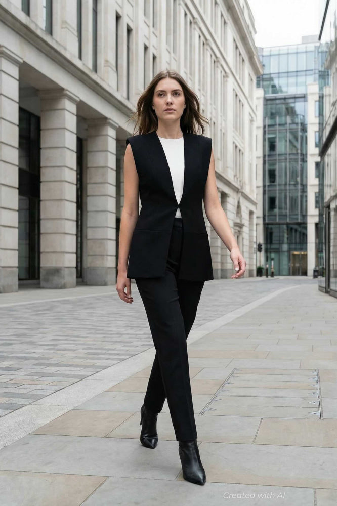 Gertrude Vest - Black - Vest