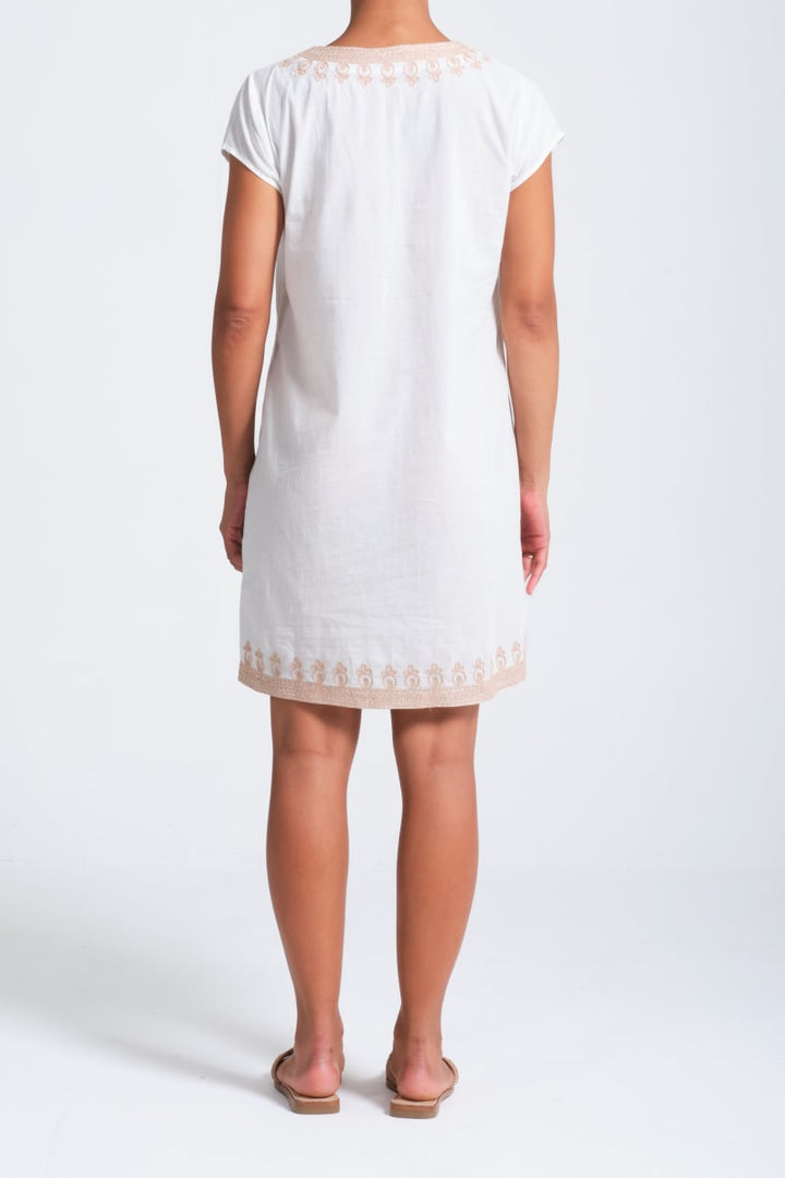 Rowena Tunic - White/Beige