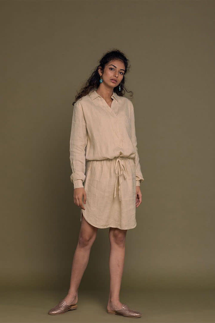 Meet Me By The Cliff Dress - Neutral Beige