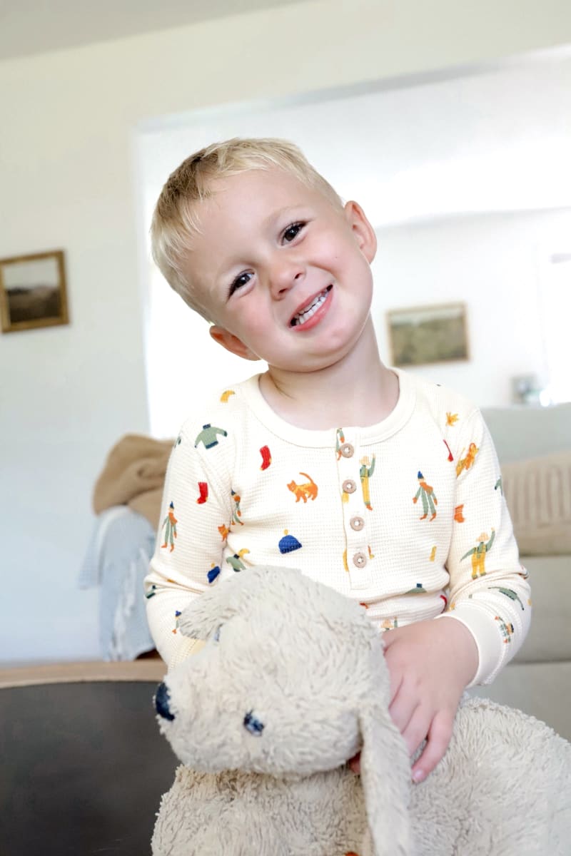 Fall Fun Henley Waffle Pajama Set - Infant