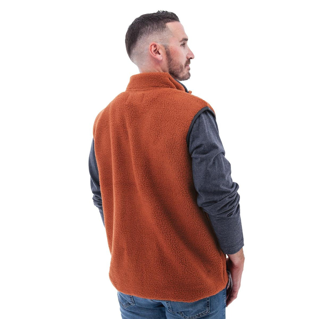 Zachary Sherpa Fleece Vest - Arabian Spice