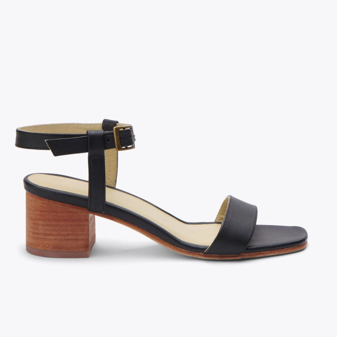 Lucia Block Heel Sandal - Black