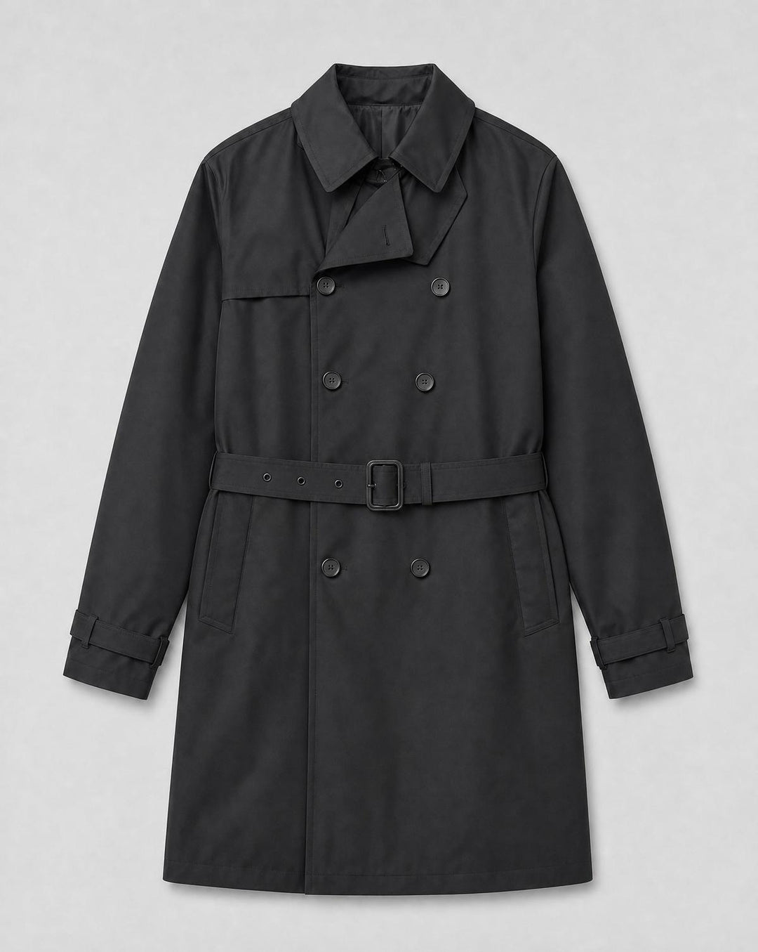 Super 170s Double Breasted Coat - Navy