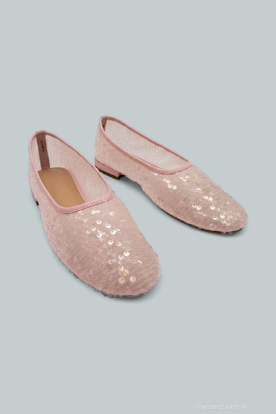 Giana Embellished Flats - Pink - 7 - Flats