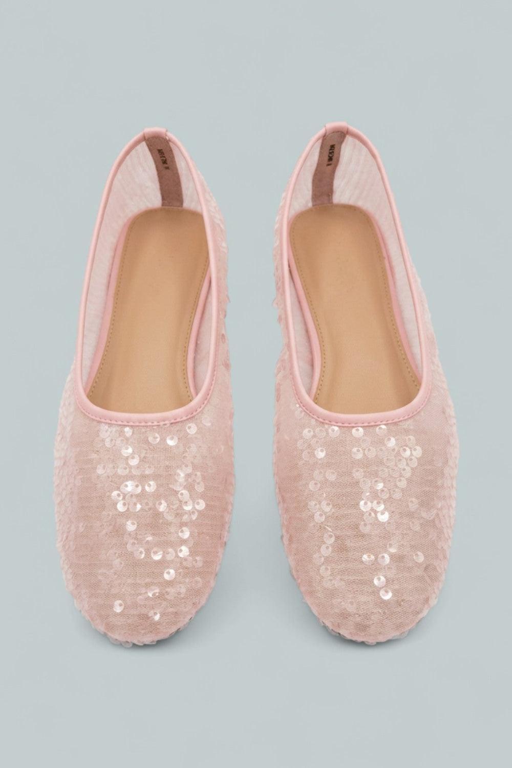 Giana Embellished Flats - Pink - 7 - Flats