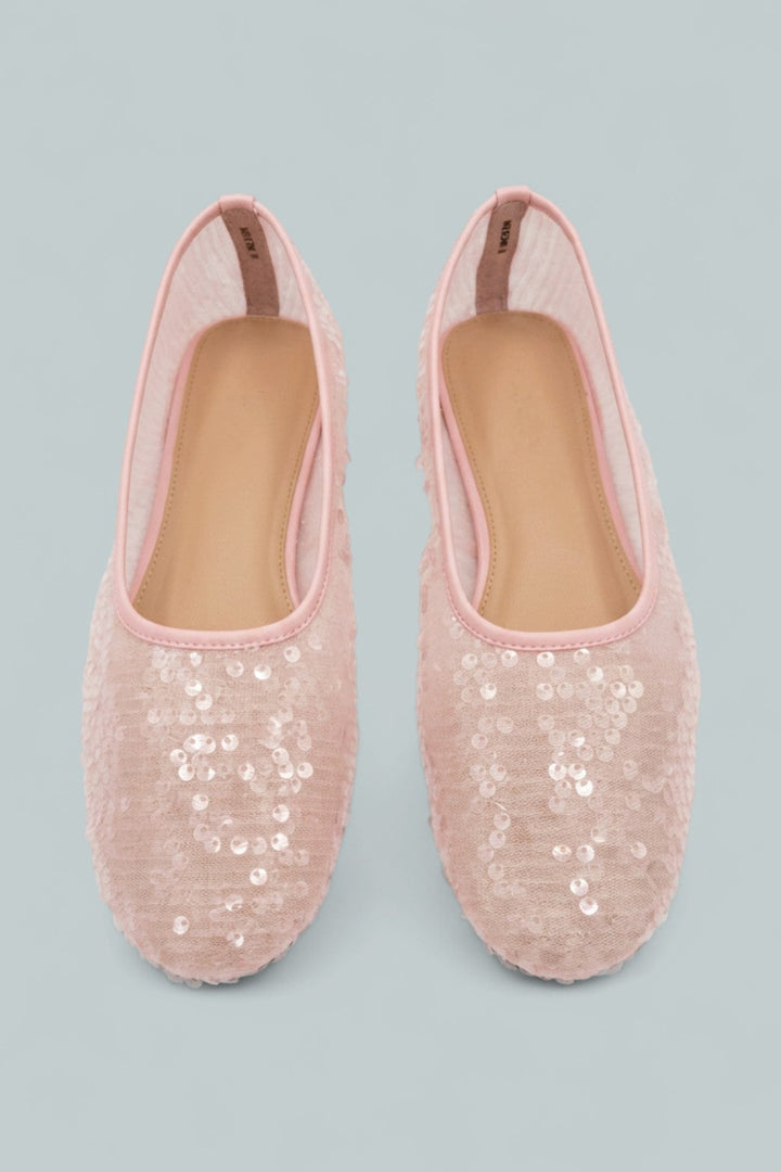Giana Embellished Flats - Pink - 7 - Flats