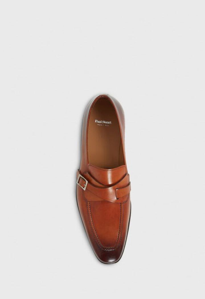 Gideon Single Monk Loafer - Tan Calf - Loafers