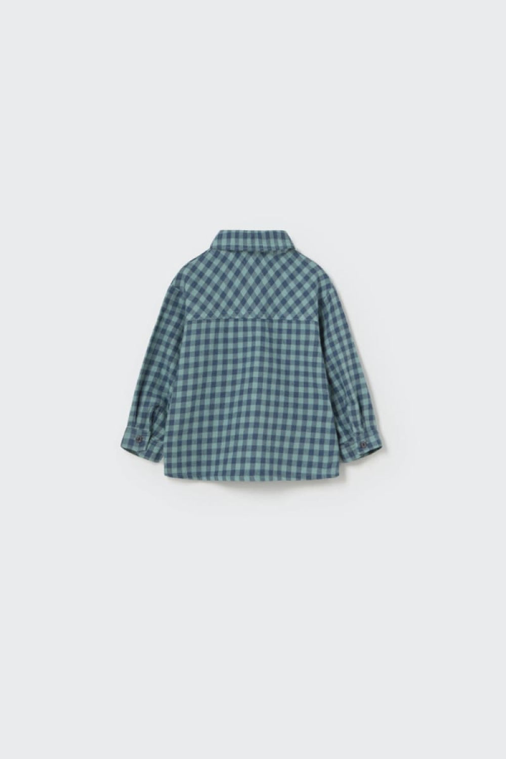 Gingham Flannel Baby Shirt Artic Blue - Button Down Shirt