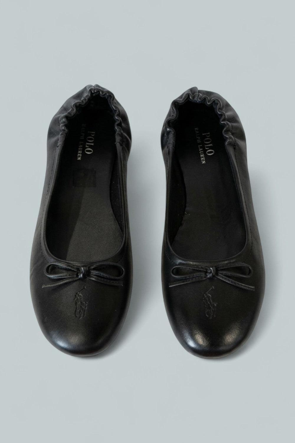 Girl’s Leather Pony Ballet Flat - Black - 5 BABY - Flats
