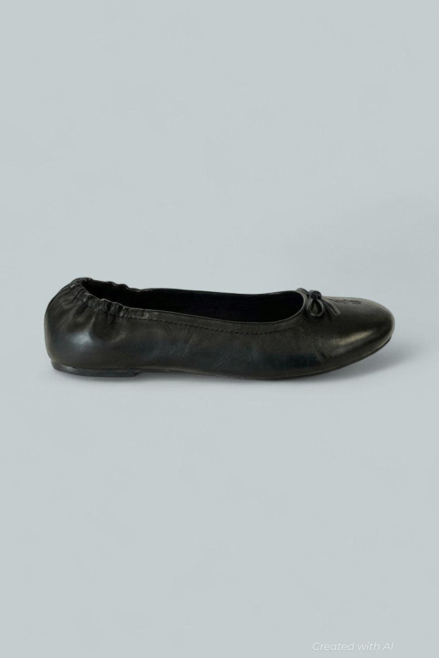 Girl’s Leather Pony Ballet Flat - Black - 5 BABY - Flats