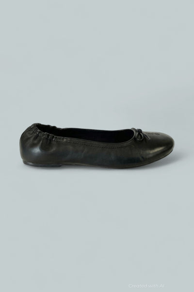 Girl’s Leather Pony Ballet Flat - Black - 5 BABY - Flats