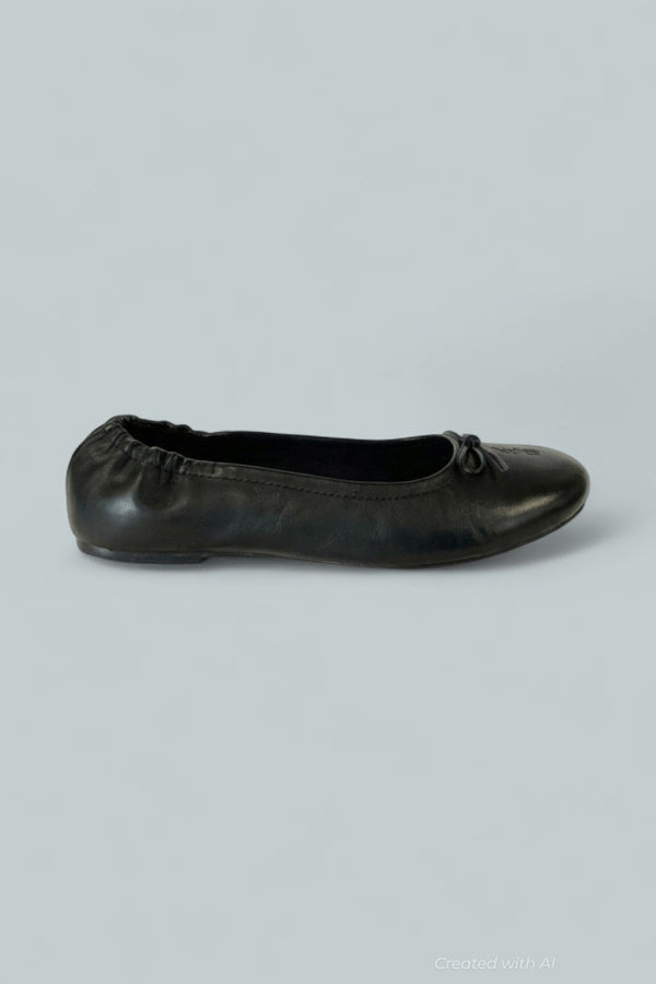 Girl’s Leather Pony Ballet Flat - Black - 5 BABY - Flats